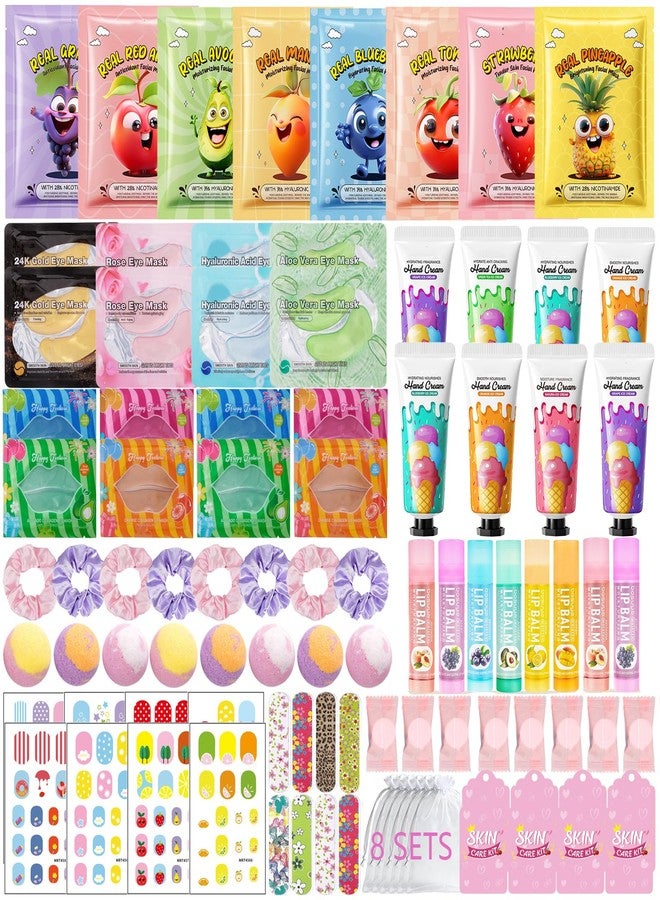 SSGP 96 PCS Spa Party Supplies for Women,Spa Day Favors Essentials Include Face Masks Skincare, Games, Lip Balm, Under Eye Patches, Foot Bath Bomb,Sleepover Party Supplies Birthday Kit for Women Gift Set - Image 1